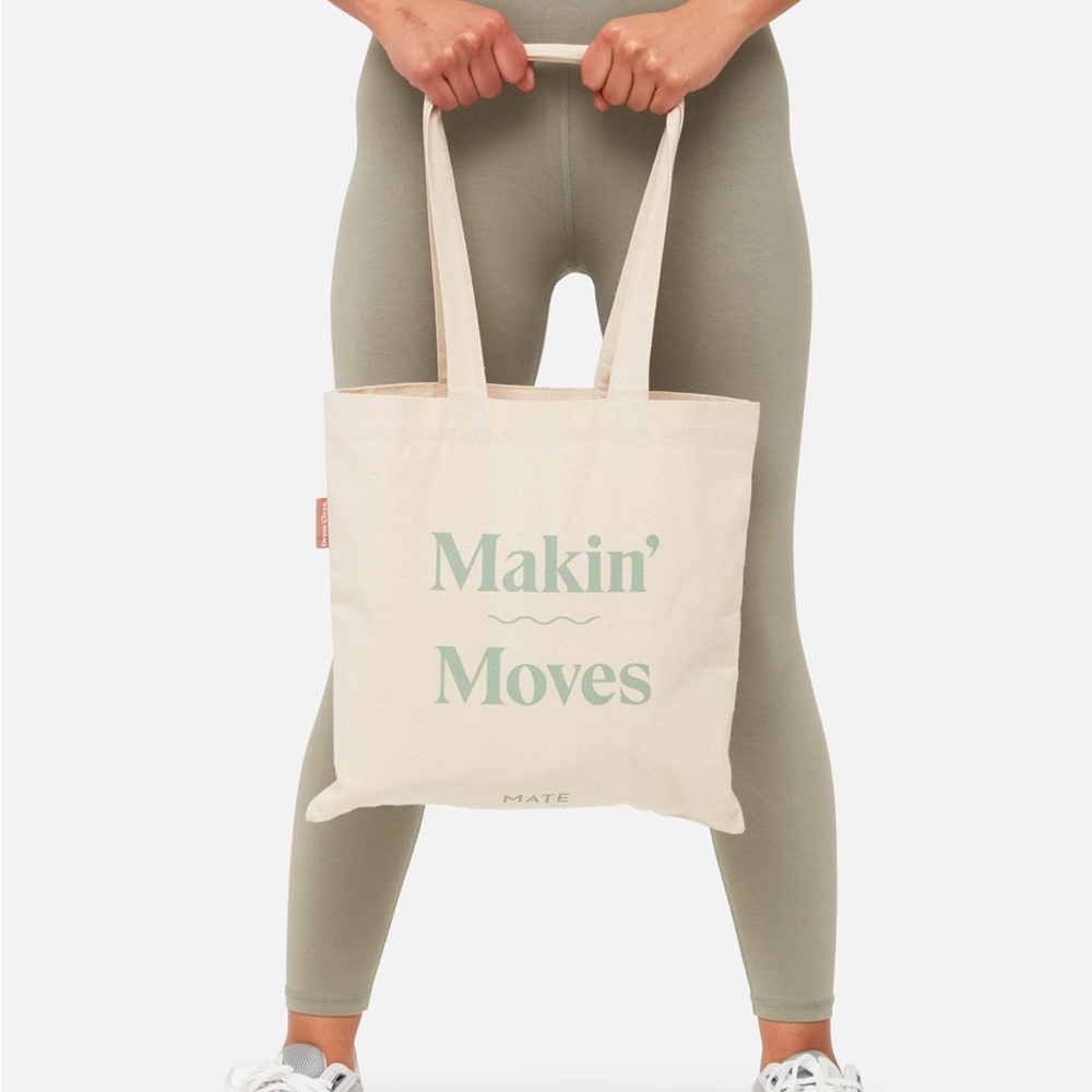NWT MATE The Label Making Moves Tote Bag Cotton